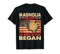 Magnolia New Jersey USA Flag 4 de julio Camiseta