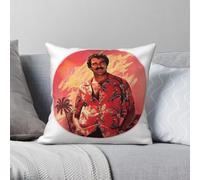 Magnum Pi Thomas Magnum Tom Selleck - Funda de almohada cuadrada de poliéster y lino, terciopelo, con cremallera, decorativa, para sofá