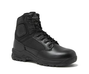 Magnum Strike Force - Botas tácticas con cremallera lateral de 6 pulgadas, diseñadas para policía, EMS, seguridad, militar, caza y motocicleta con suela Michelin antideslizante, plantilla M.P.A.C.T