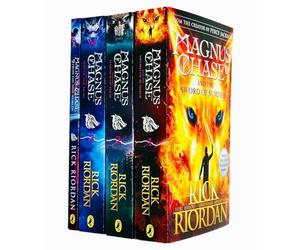 Magnus Chase and the Gods of Asgard 4 Books Collection Set By Rick Riordan (The Sword of Summer, The Hammer of Thor, The Ship of the Dead & 9 From the Nine Worlds)