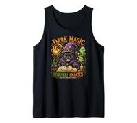 Mago Carlino Negro Halloween Dark Magic Requires Snacks Camiseta sin Mangas