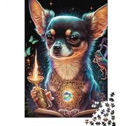 Mago Chihuahua Mágico Rompecabezas 1000 Piezas Adultos Coloridos Juego Difícil Regalo Navidad Acertijos Papel 52x38cm/1000pcs