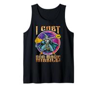 Mago Divertido Meme I Cast No-Magic Misil Parodia Retro Camiseta sin Mangas