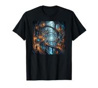 Mago Fantasía Ciudad Subterránea Portal Espiral Caverna Camiseta