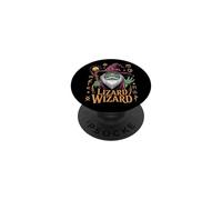 Mago Lagarto Hechicero de fantasía mística PopSockets PopGrip Adhesivo