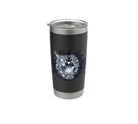 mago mago varita cósmica estrellas galaxia sabiduría Vaso térmico de acero inoxidable de doble pared