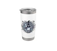 mago mago varita cósmica estrellas galaxia sabiduría Vaso térmico de acero inoxidable de doble pared