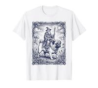 Mago místico Montando Arrugas Canino Fantasía Arte Camiseta