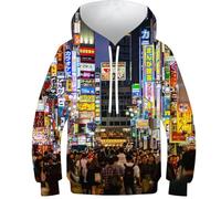 Mago y dragón niños sudadera niños niñas sudaderas con capucha otoño top casual puentes niñas ropa de manga larga divertido suéter fresco, Tokio, Japón, 11-13 años
