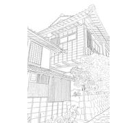 Magome-juku Notebook - Japan Edition: Digital sketch of a traditional Japanese house from the Nakasendō trail
