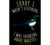 Magpie Notebook: Large Lined Journal For Your Daily To do List Note | 100 pages Decorated With Small Wildlife Birds Face Designs and Cute Magpies Head ... Book Gift to Keep track & Record Information