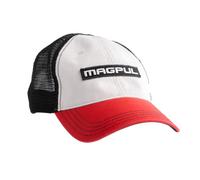 Magpul Gorra de béisbol con Cierre a presión, Talla única, Wordmark Garment Washed Stone/Black/Red, Talla única