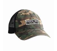 Magpul Trucker Hat Snap Back Baseball Cap, One Size Fits Most Gorra de béisbol, Ropa Establecida Lavada Woodland Camo, Talla única Unisex Adulto