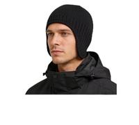 Magracy Unisex al aire libre invierno Knit Earflap Hat cálido Peruano Beanie Hat, Negro, L
