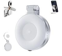 Magselfie Pocket Light, 3-in-1 Magnetic Beauty Selfie Light for Phones, 180° Flip LED Selfie Ring Fill Light, 3 Color Temperatures for Makeup, Videos, Selfies and Live (Silver)
