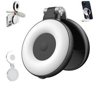 Magselfie Pocket Light, 3-in-1 Magnetic Beauty Selfie Light for Phones, 180° Flip LED Selfie Ring Fill Light, 3 Color Temperatures for Makeup, Videos, Selfies and Live (Black)