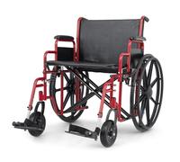 Magshion Silla de ruedas batriátrica plegable extra ancha para adultos, 500 libras, silla de ruedas autopropulsada todo terreno resistente para personas mayores con asiento de 24 pulgadas de ancho y