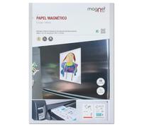 Magstick 5 Hojas Papel Magnético Imprimible Blanco Mate, DIN A4 - mag250 | Para impresora de inyección de tinta (no láser), lámina imantada de 0,3 mm recortable con tijeras para hacer tus imanes