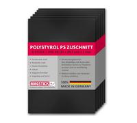 Magstick Set de 6 Hojas de poliestireno Negro I DIN A4 Hojas de plástico Duro PS Espacios en Blanco I 21 x 29,7 cm I Modelismo Arquitectura I mag274