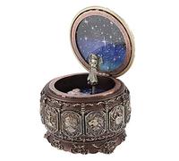 MAGT Caja Musical, Caja Musical Vintage 12 Constelaciones Caja de música con Constelaciones Luces LED de Diosa giratoria Caja de música clásica para Regalo(Aquarius)