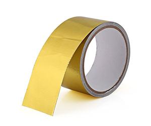 MAGT Cinta Dorada Para Coche, Lámina de aluminio dorada Autoadhesiva Calor reflectante Impermeable Cinta de alta temperatura resistente al calor para tubería de admisión de coche y compartimento d