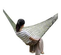 MAGT Hamacas de Cuerda, Cama Colgante de Cuerda de Malla 240 x 80 cm Cama de Viaje para Camping Jardín Al Aire Libre