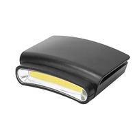 MAGT Linterna frontal LED, portátil de plástico LED Linterna frontal portátil Cap Clip Sombrero Brim Mini Head Light Lámpara de iluminación exterior(Negro)