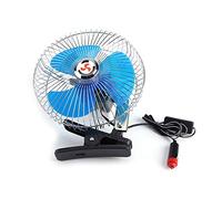 MAGT Mini Ventilador, 12V 25W Mini Portátil Auto Vehículo Clip-On Refrigeración Ventilador, Oscilante 180 Grados Giratorio de Ventilador Poco Ruido para El Tablero del Camión del Automóvil
