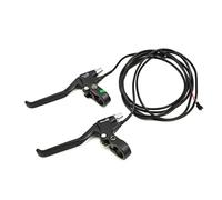 MAGT Palancas de freno de bicicleta - 1 par de palanca de freno universal para bicicleta de freno de bicicleta eléctrica de 2 hilos (negro + plata)