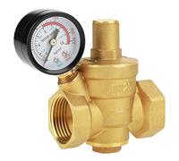 MAGT Regulador de Presión de Agua, DN25 Reductor de Presión de Agua de Latón Reductora de Presión con Medidor de Medidor (1.6 Mpa)