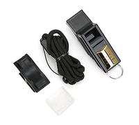 MAGT Silbato Acme - Silbato del árbitro - Deportes Emergencia Whistle Silbato con cordón for los Deportes de fútbol de Entrenamiento de Baloncesto (Color : Black+Gold)