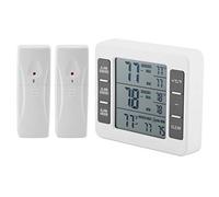 MAGT Termómetro para Frigorífico, Termómetro Inalámbrico Digital de Alarma Audible Termómetro para Nevera con 2 Piezas Sensor Display Mín/Máx