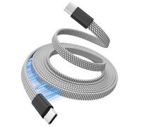 Magtame cable magnético USB C, 1,5 m bobina plana USB C a USB C cable 60W (3a), cable de carga rápida retráctil tipo C, cable flexible USB C compatible con i- Phone 15 pro Max