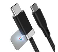 Magtame Cable USB C a USB C de 3,3 ft/1 m con soporte magnético para cables, Staycable de carga rápida de 60 W y sincronización de datos tipo C, cable de cargador trenzado y Easy Snap on para portátil