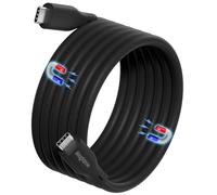 Magtame Cable USB C a USB C en espiral magnético para iPhone serie 16/15, cable de carga USB C de silicona de 4 pies, 60 W, cable de carga tipo C, carga rápida y sin enredos para CarPlay, S24 S23 Note