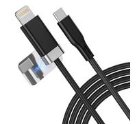 Magtame StayCable Cable USB C a Lightning con soporte de cable magnético de 1 m / 3,3 pies, carga rápida, trenzado y sincronización de datos para i-Phone 12, 13, 14 Home Car Desk Cable Management