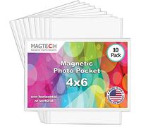 Magtech 14610 Marco magnético con Bolsillo para Fotos, Metal, Blanco, 4 x 6 Inches, 10