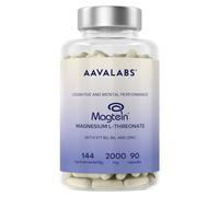 Magtein® L Treonato de Magnesio 2000 mg por Dosis Diaria (144 mg Elemental) | con Zinc, Vitamina B6 y B5 -Magnesio L Treonato para el Rendimiento Cognitivo y Mental -90 Cápsulas Magnesium L-Threonate