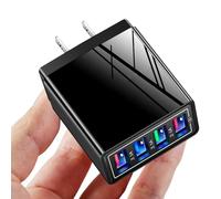 Magvolt Pro Phone Charger, Fast 4-Port Wall Charger with Intelligent Temperature Control, Multi-Protection System, and Universal Compatibility (Black)