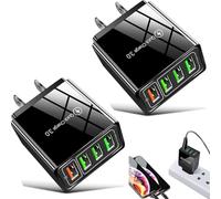 Magvolt Pro Phone Charger, Magvolt Pro Charger, 4-Port Quick Charge 3.0 Hub, Fast Charging with Multi-Protection System, Built-in Voltage Regulator, for All Phones (2pcs Black)