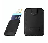 MagWallet Premier - Cartera magnética de cuero italiano compatible con iPhone 17, 16, 15, 14, 13, 12 (no compatible con iPhone 13/12 Mini), diseño de lengüeta, compatible con MagSafe, color negro