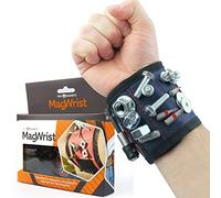 MagWrist - Pulsera magnética azul para tornillos, clavos, brocas, ideal para carpintería, bricolaje, electricista, dispositivo de trabajo mecánico