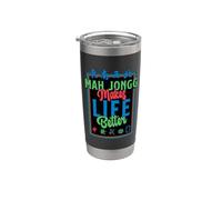 Mah Jongg mejora la vida ama las apuestas en el casino Mahjong Vaso térmico de acero inoxidable de doble pared