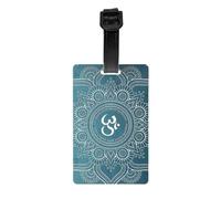 Maha Mrityunjaya - Etiqueta de equipaje con diseño de mantra para yoga, mandala, budismo, para maleta, funda de privacidad, etiqueta de identificación