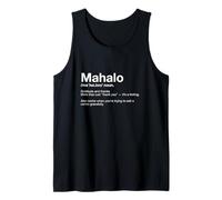 Mahalo Palabras de Hawaii Definición Divertida Aprender Hawaiano Camiseta sin Mangas