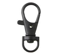 MAHAVIMOKSA 20 cierres giratorios de langosta para llavero, manualidades, joyería (negro)