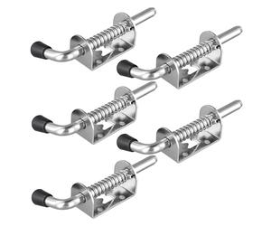 MAHIONG 5 pernos con resorte, cerradura de resorte de acero inoxidable, cerradura de puerta de puerta de 5 pulgadas o puertas de garaje, puertas de patio y puertas de cobertizo