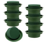 MAHIONG 8 Piezas de Espuma Floral Redonda en Cuenco, Bloque de Espuma Floral Oasis Verde con Bandeja, Accesorios de arreglo Floral para decoración de Bodas, arreglos Florales, Suministros de floriste