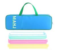 Mahjong - Bolsas de Azulejos - Organizador Impermeable de 21.2 x 6.7 x 1.97 Pulgadas con asa y Cremallera | de Almacenamiento de Juegos Mahjong, diseño versátil de Costura sellada Avanzada para