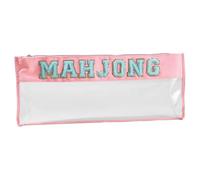 Mahjong - Bolsas para Azulejos - Funda de Transporte Transparente Impermeable Mahjong, Bolsa organizadora Protectora para reuniones de Negocios, Camping, Adolescentes, día de Campo, Fiesta al Aire